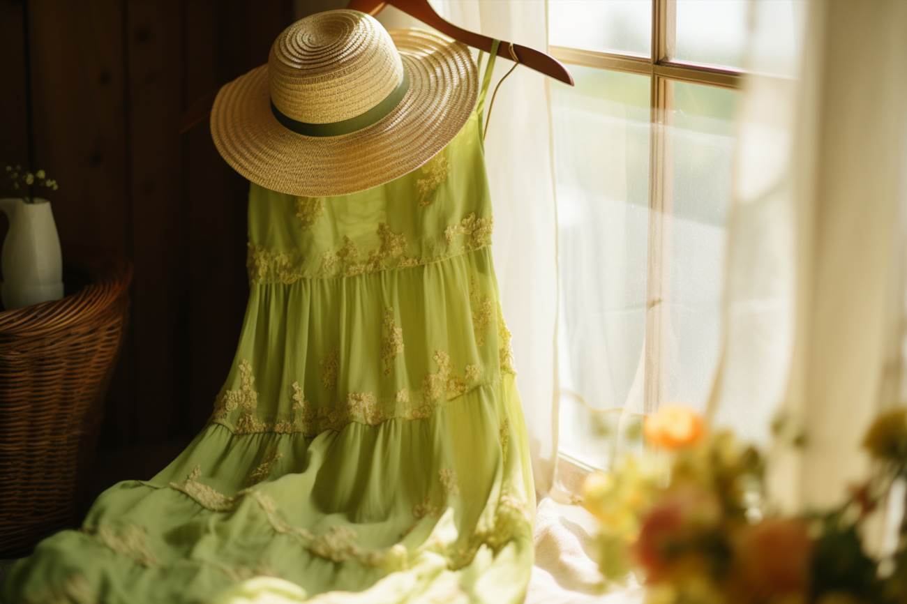 Limonkowa sukienka stylizacje