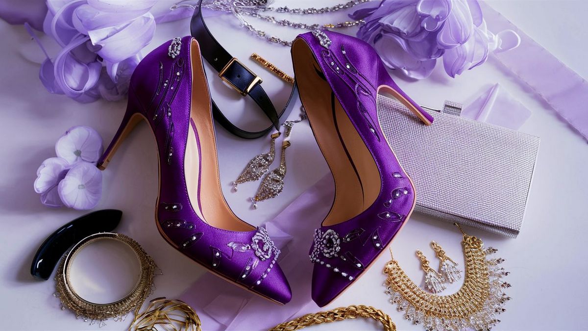 Jaki kolor butów do fioletowej sukienki